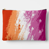 Golvende Trippy Groovy Abstract Lesbische Pride Vl Etui (Voorkant)