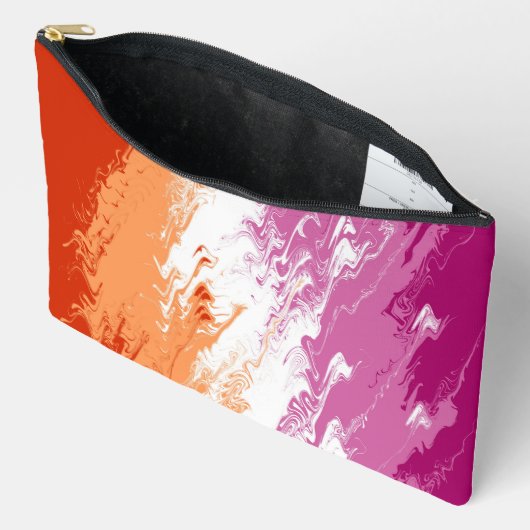 Golvende Trippy Groovy Abstract Lesbische Pride Vl Etui (Open)