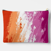 Golvende Trippy Groovy Abstract Lesbische Pride Vl Etui (Achterkant)