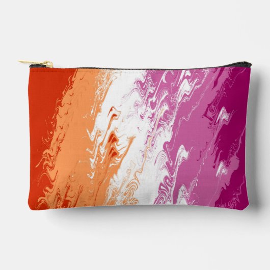 Golvende Trippy Groovy Abstract Lesbische Pride Vl Etui (Voorkant)