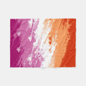 Golvende Trippy Groovy Abstract Lesbische Pride Vl Fleece Deken (Voorkant (Horizontaal))
