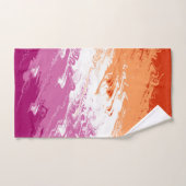 Golvende Trippy Groovy Abstract Lesbische Pride Vl Handdoek (Handdoek)