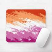 Golvende Trippy Groovy Abstract Lesbische Pride Vl Muismat (Met muis)