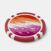 Golvende Trippy Groovy Abstract Lesbische Pride Vl Poker Chips (Enkel)