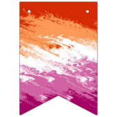 Golvende Trippy Groovy Abstract Lesbische Pride Vl Vlaggetjes (Tweede vlag)
