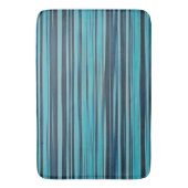 Golvende turquoise en blauwe strepen badmat (Voorkant Verticaal)