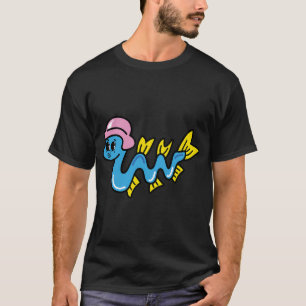 Golvende Vis Soldaat Cartoon Zee Krijger met een H T-shirt