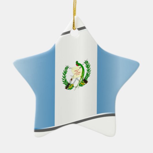 Golvende vlag van Guatemala Keramisch Ornament (Voorkant)