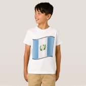 Golvende vlag van Guatemala T-shirt (Voorkant volledig)