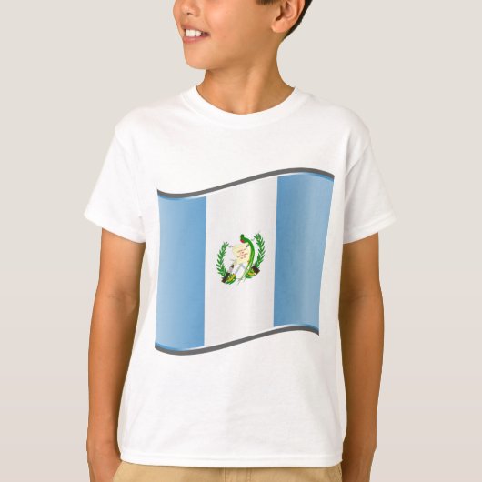 Golvende vlag van Guatemala T-shirt (Voorkant)