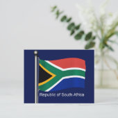 Golvende Vlag van Zuid-Afrika Briefkaart (Staand voorkant)