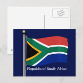 Golvende Vlag van Zuid-Afrika Briefkaart (Voorkant / Achterkant)