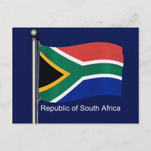Golvende Vlag van Zuid-Afrika Briefkaart