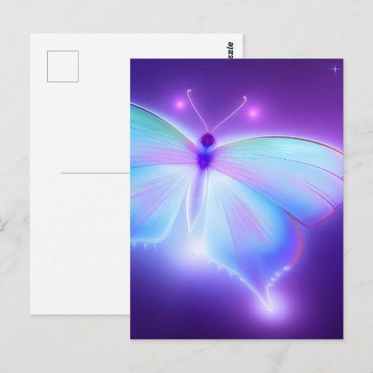 golvende vlinder briefkaart (Voorkant / Achterkant)