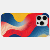 Golvende vormen in geel, blauw en rood Case-Mate iPhone case (Achterkant (horizontaal))