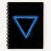 Golvende Water Element Alchemy Symbool Spiraal Notitieboek (Voorkant)