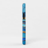 Golvenzee Blauw en Goud Mozaïek Kunst Case-Mate iPhone Case (Achterkant/rechts)