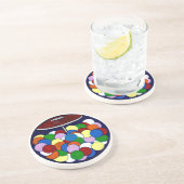 Gom Ball-machine Zandsteen Onderzetter (Zijkant)