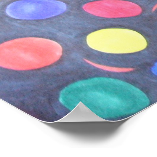 Gom-ballen in de ruimte poster (Hoek)