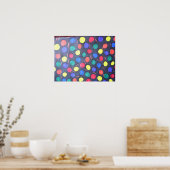 Gom-ballen in de ruimte poster (Keuken)