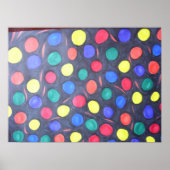 Gom-ballen in de ruimte poster (Voorkant)