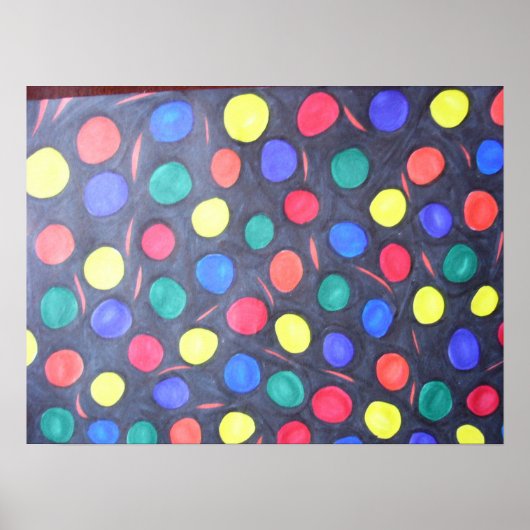 Gom-ballen in de ruimte poster (Voorkant)