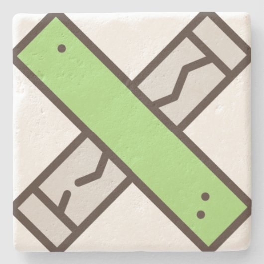 gom stenen onderzetter (Voorkant)