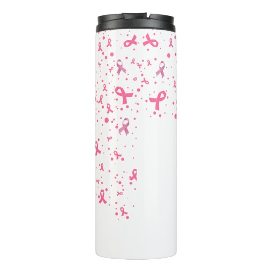 Gome Pink Ribbon Faith Hope & Love White Thermosbeker (Achterkant)