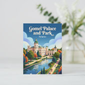 Gomel Paleis en Park Wit-Rusland Briefkaart (Staand voorkant)