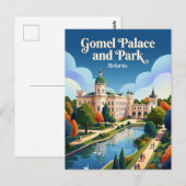 Gomel Paleis en Park Wit-Rusland Briefkaart (Voorkant / Achterkant)