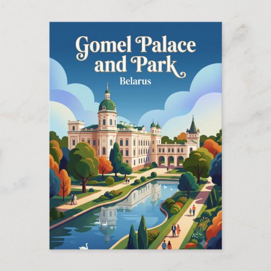 Gomel Paleis en Park Wit-Rusland Briefkaart (Voorkant)