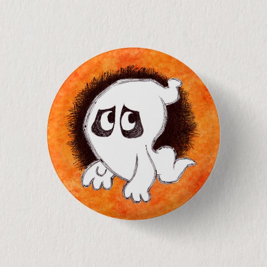 Gomer de spookknop ronde button 3,2 cm (Voorkant)