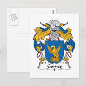 Gomes Family Crest Briefkaart (Voorkant / Achterkant)