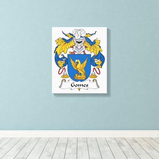 Gomes Family Crest Canvas Afdruk (Insitu (Houten vloer))