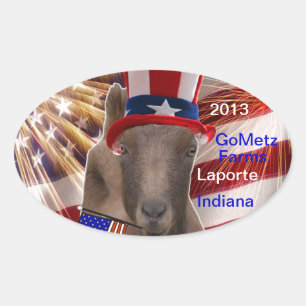 GoMetz Boerderijen Laporte, Indiana 2013 PATRIOTTI Ovale Sticker