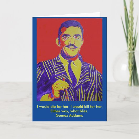 Gomez Addams Addams Family Halloween Blank Card Kaart (Voorkant)