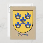 Gomez Family Heraldic Shield Briefkaart (Voorkant / Achterkant)