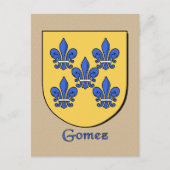 Gomez Family Heraldic Shield Briefkaart (Voorkant)