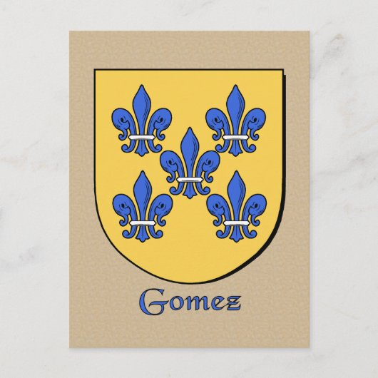 Gomez Family Heraldic Shield Briefkaart (Voorkant)