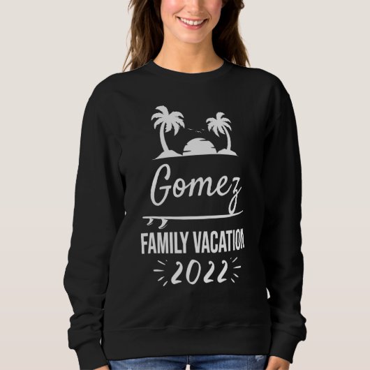 Gomez Family Vacation Tropical Group Trip Beach Trui (Voorkant)