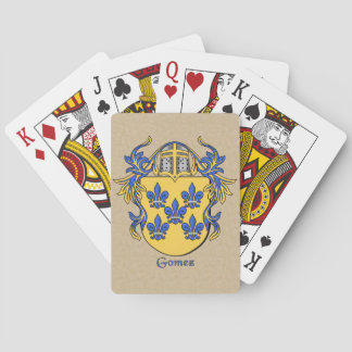 Gomez Heraldic Shield met Mantling Pokerkaarten