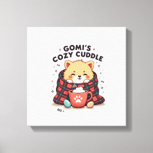 Gomis Cozy Cuddle Vintage Hond Deken Ontwerp Niet Canvas Afdruk