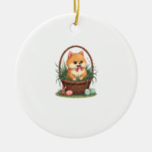 Gomi's Pasen-rommel Vintage Zoete Pasen-hond Vecto Keramisch Ornament