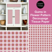 Gommen in Bloem Patroon Decoupage Tissuepapier