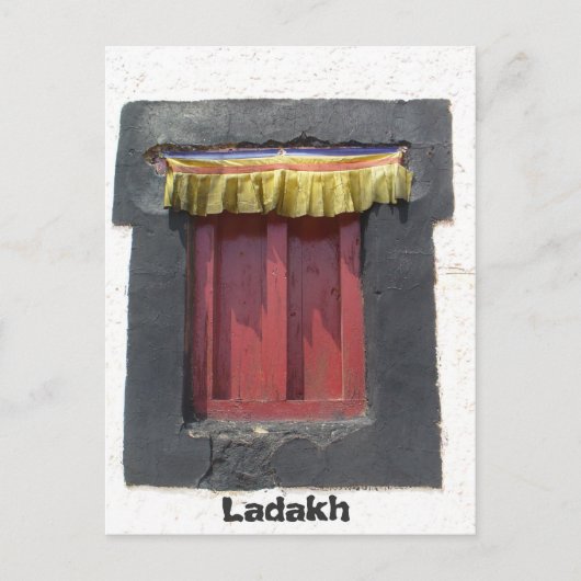 Gompa window, Leh, Ladakh, India Briefkaart (Voorkant)