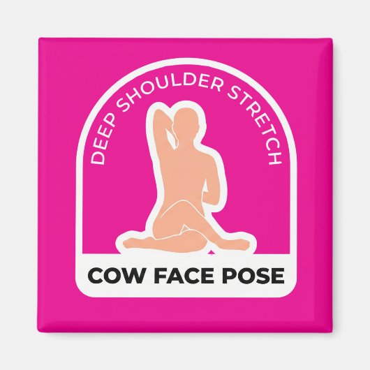 Gomukhasana Cow Face Pose • Deep Shoulder Stretch  Magneet (Voorkant)