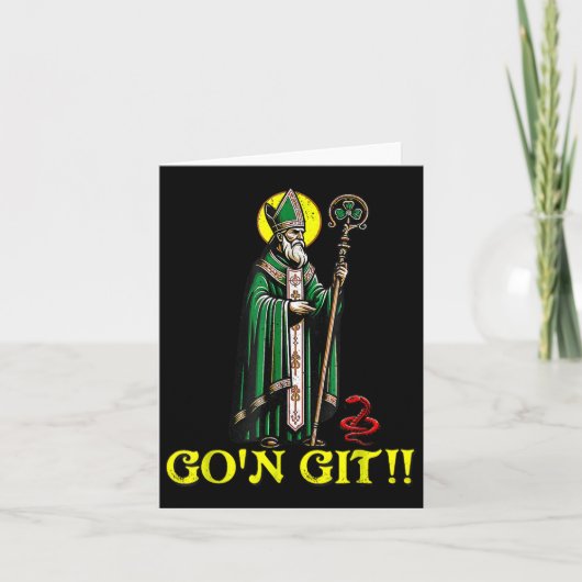 G'on Git Funny St Patricks Day Shamrock St Patty P Kaart (Voorkant)