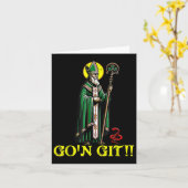 G'on Git Funny St Patricks Day Shamrock St Patty P Kaart (Gele Bloem)