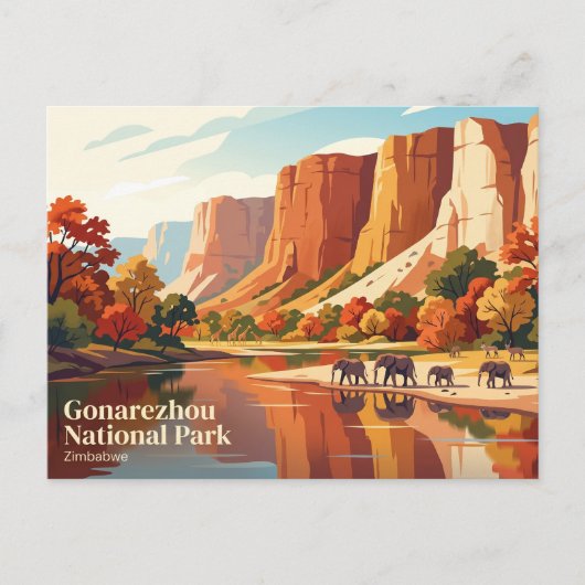 Gonarezhou Nationaal Park Zimbabwe Briefkaart (Voorkant)