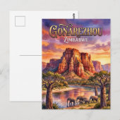 Gonarezhou Nationaal Park Zimbabwe Briefkaart (Voorkant / Achterkant)